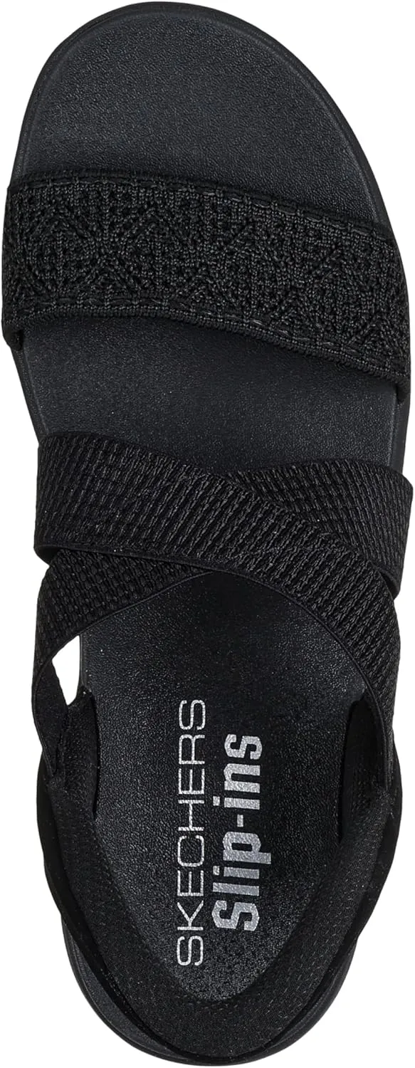 Skechers Women's Arya-Very Demure Hands Free Slip-ins Wedge Sandal