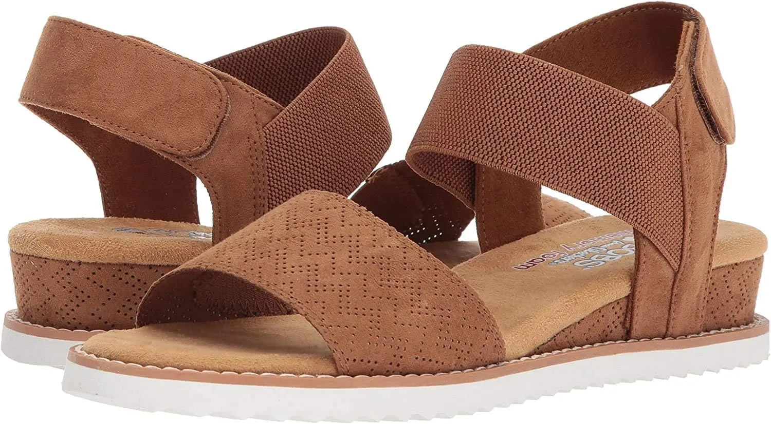 Skechers Women's Desert Kiss-Stretch Quarter Strap Sandal Flat