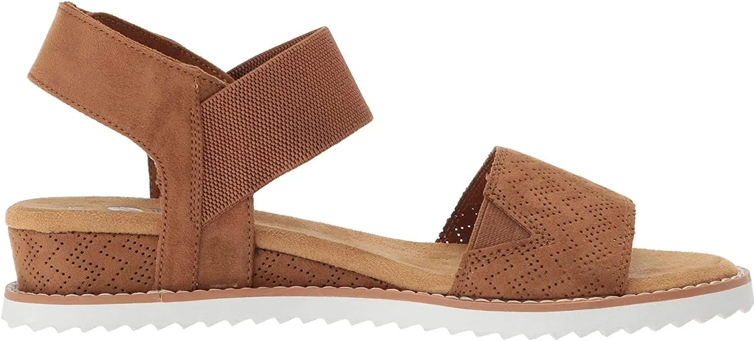 Skechers Women's Desert Kiss-Stretch Quarter Strap Sandal Flat