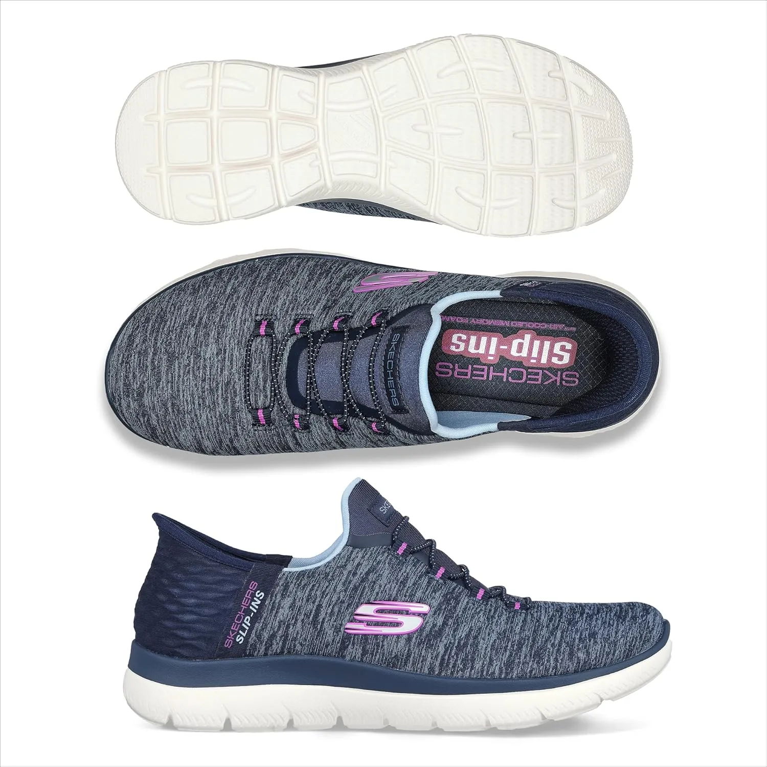 Skechers Women's Hands Free Slip-ins Summits Dazzling Haze Sneaker
