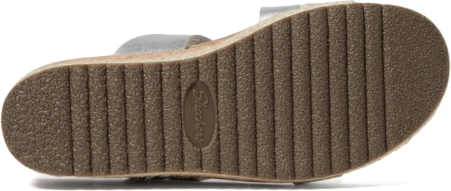SKECHERS Women's Martha Stewart Breezie-Shiny Luster Wedge Sandal