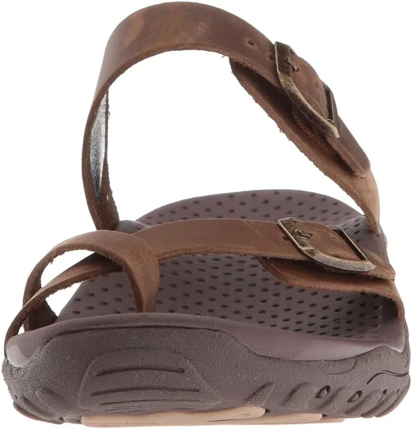 Skechers Women's Reggae-Carribean-Double Buckle Toe Thong Slide Sandal