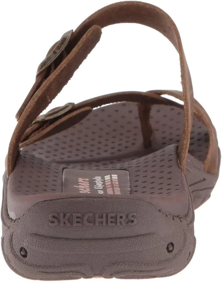 Skechers Women's Reggae-Carribean-Double Buckle Toe Thong Slide Sandal