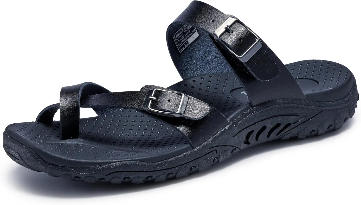 Skechers Women's Reggae-Carribean-Double Buckle Toe Thong Slide Sandal