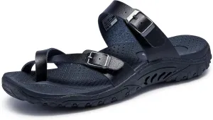 Skechers Women's Reggae-Carribean-Double Buckle Toe Thong Slide Sandal