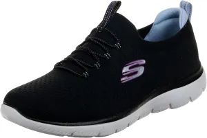 Skechers Women's Summits-Top Player Sneaker, Black/Multi=BKMT, 6