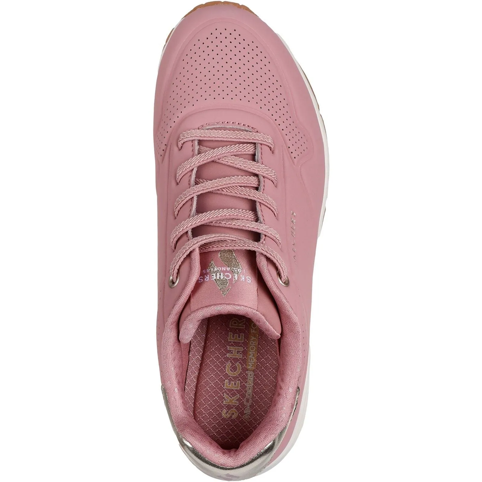 Skechers Women's Uno - Shimmer Away Trainer in Rose