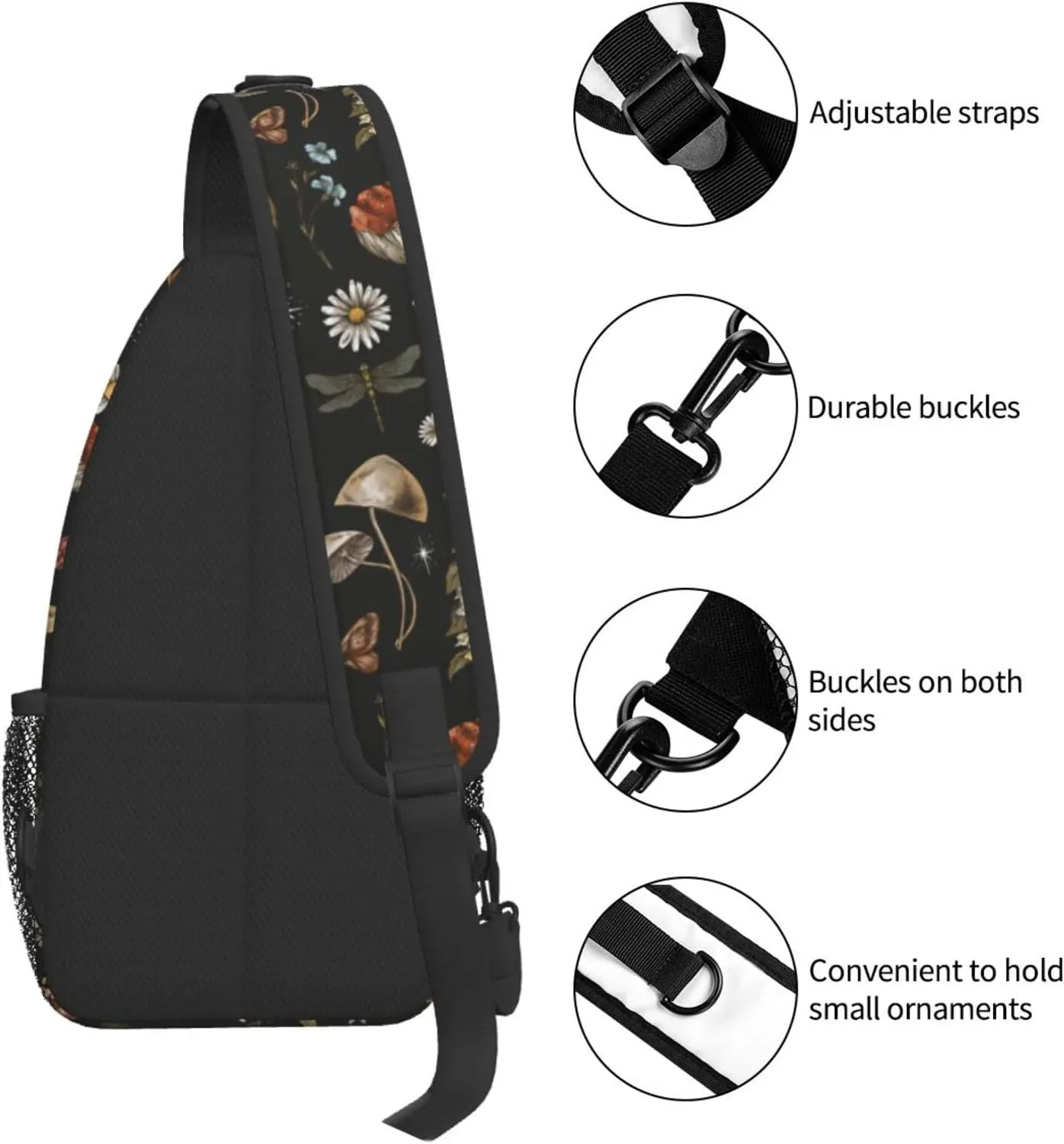 Sling Bag Baseball Vintage Sport Hiking Daypack Crossbody Shoulder Backpack Travel Chest Pack for Men Women