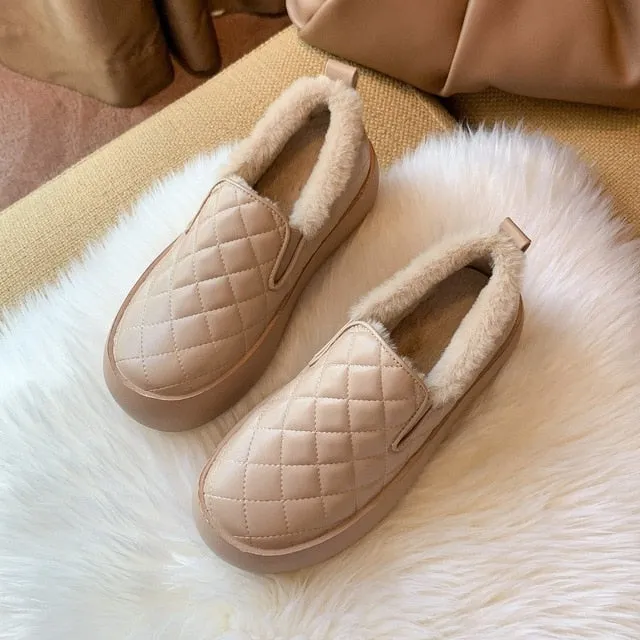 Slip On Fur Shoes