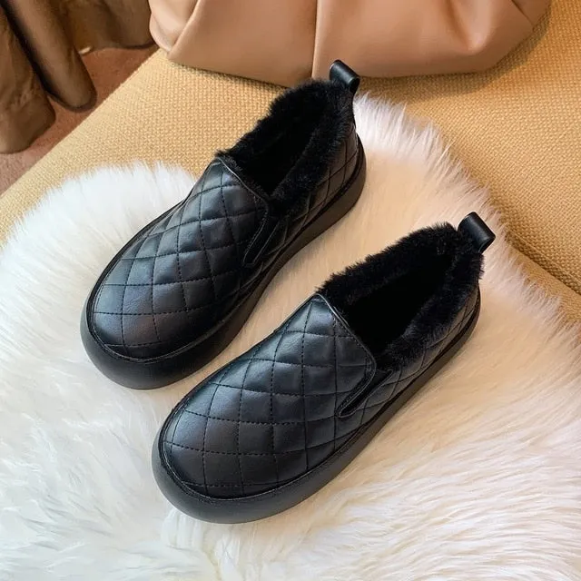 Slip On Fur Shoes