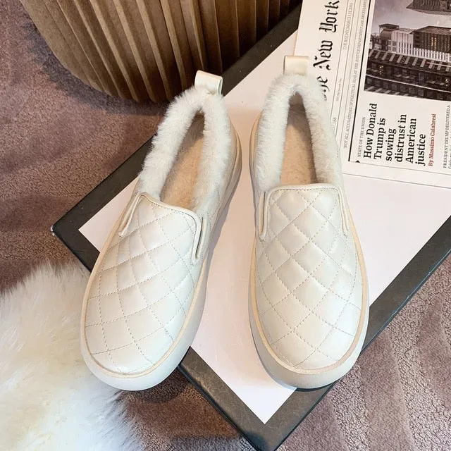Slip On Fur Shoes