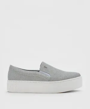 Slip On Santa Lolla Prata Brilho Sola Alta