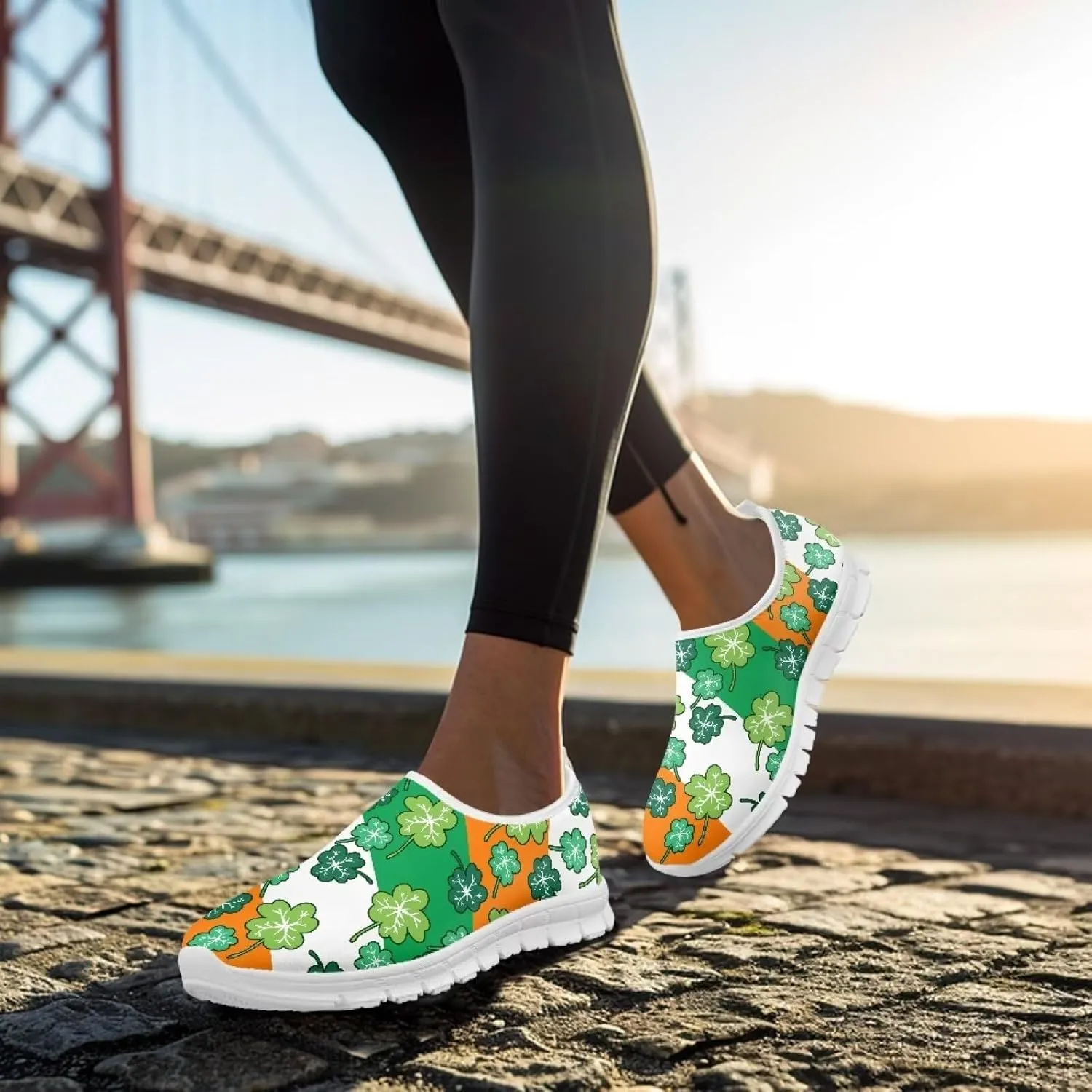 Slip On Walking Shoes for Women Casual Shoes Novelty Patterns Work Shoes