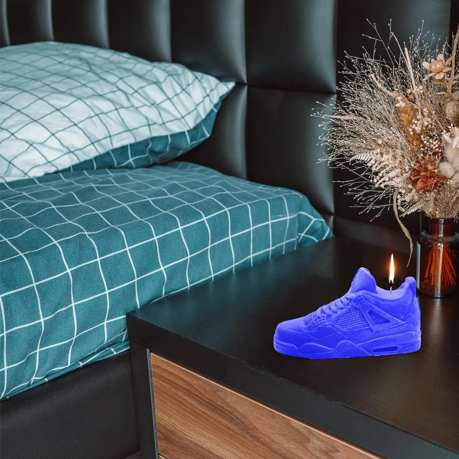 Sneaker Candle for Sneakerhead - Shoe Candle Gifts for Sneaker Heads, A Impressive Realistic Detail, Cake Topper Fun Gift A_J4 (Small, Blue)
