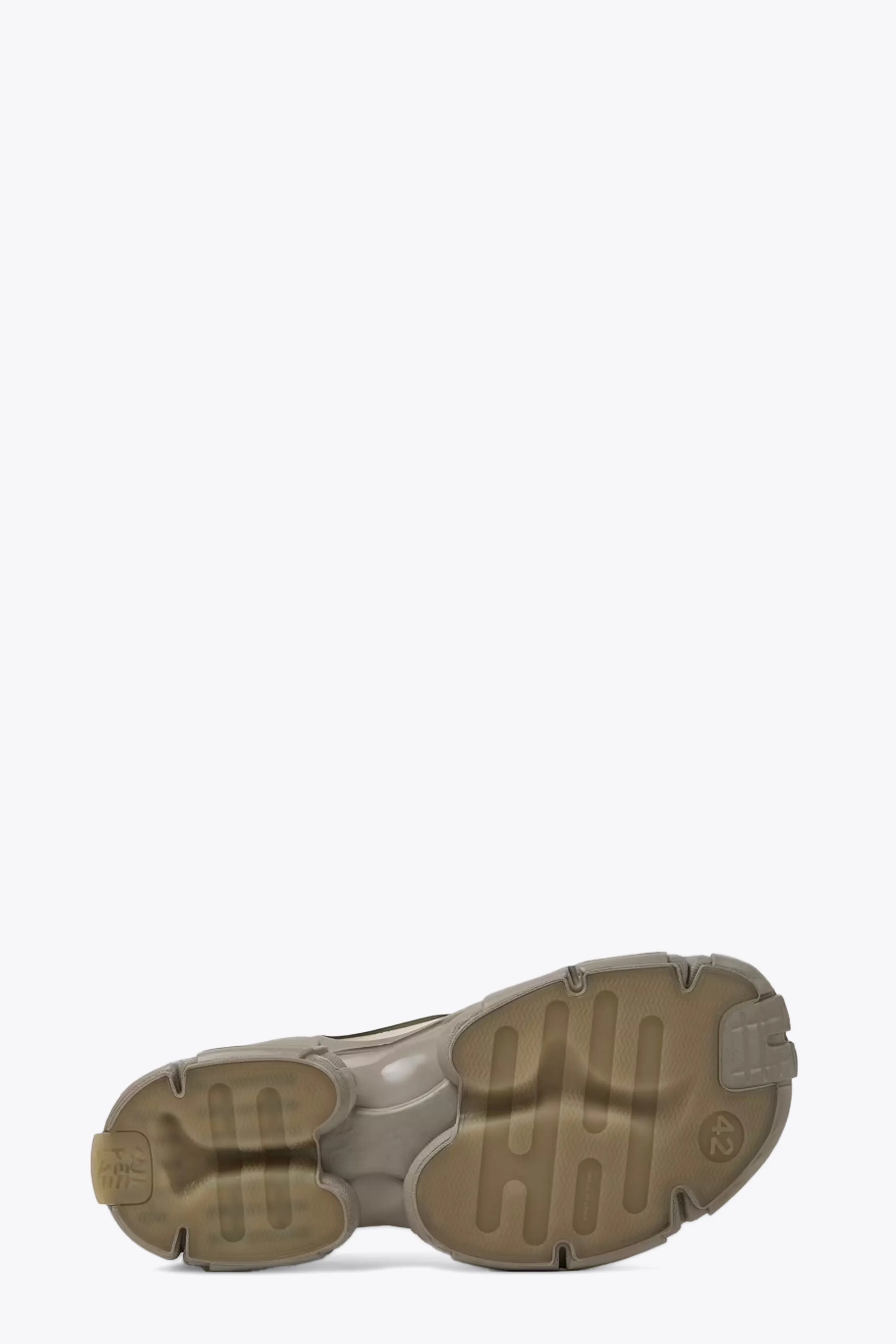 Sneaker mid grigia in tessuto stretch e gomma - Tossu