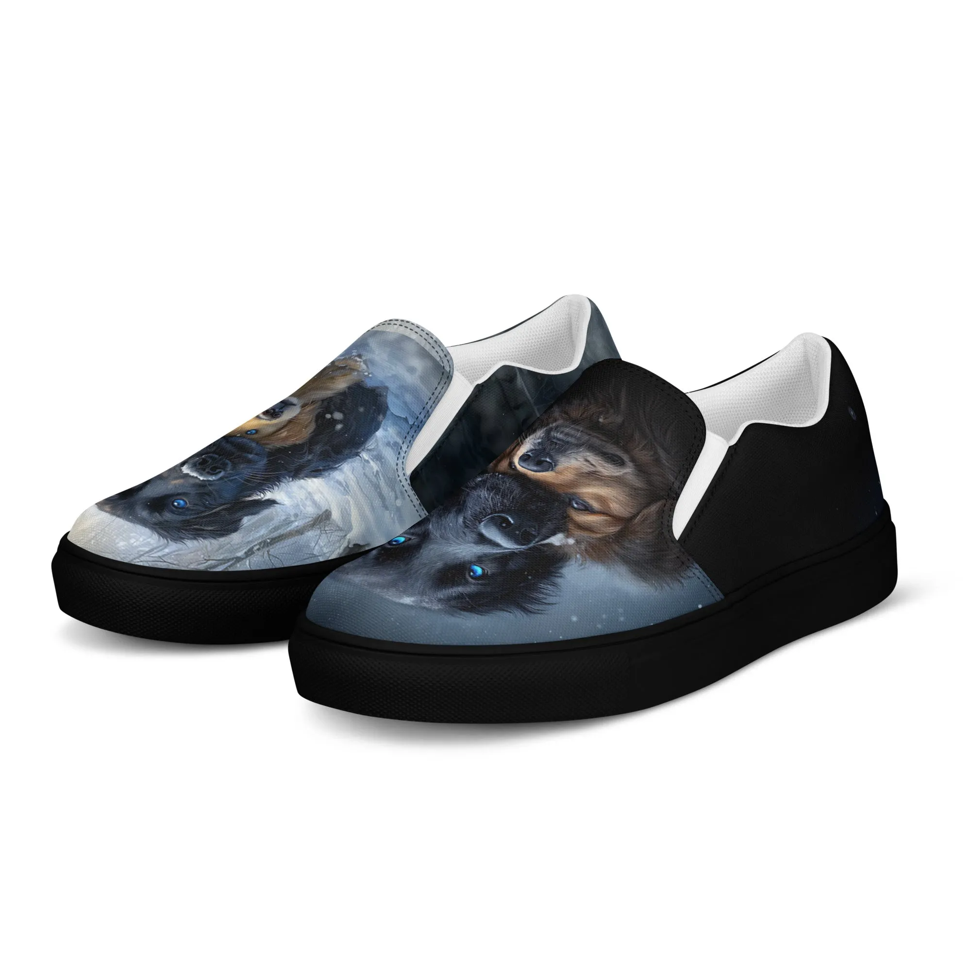 Snowy Embrace Women’s slip-on canvas shoes