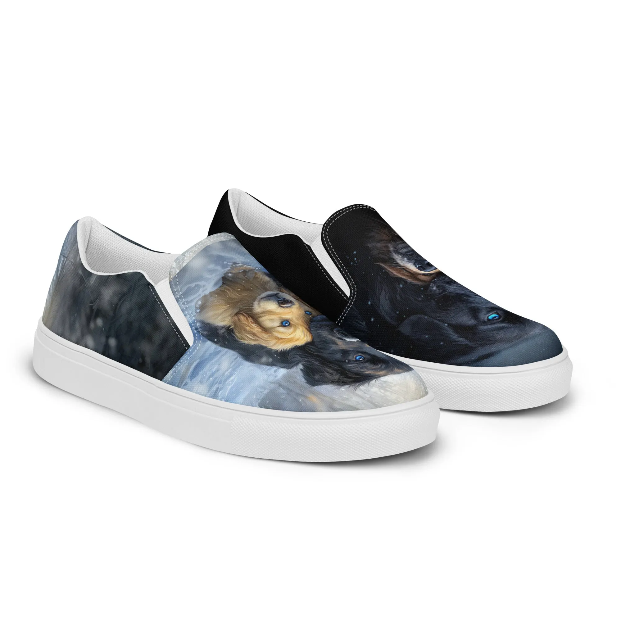 Snowy Embrace Women’s slip-on canvas shoes