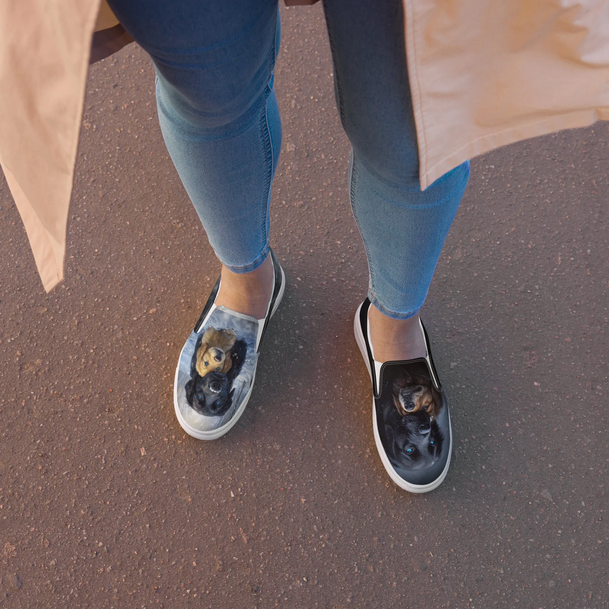 Snowy Embrace Women’s slip-on canvas shoes