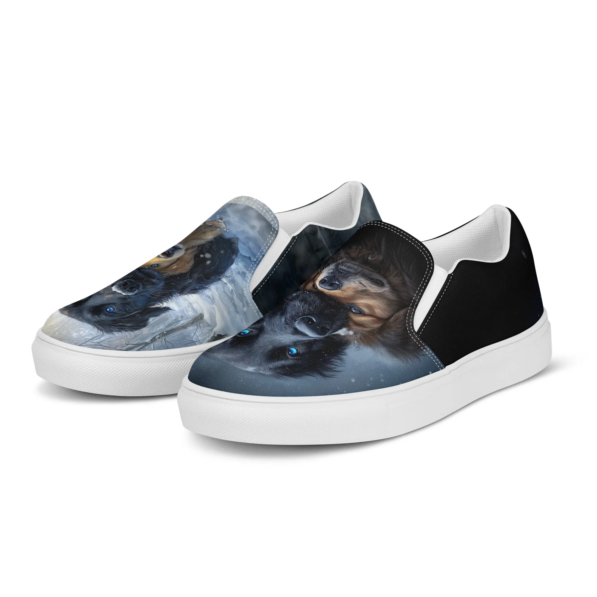 Snowy Embrace Women’s slip-on canvas shoes