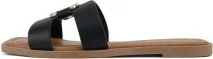 Soda “FENG” ~ Women Square Toe H-Band Slip-On Fashion Slide Sandal with Buckle Detail