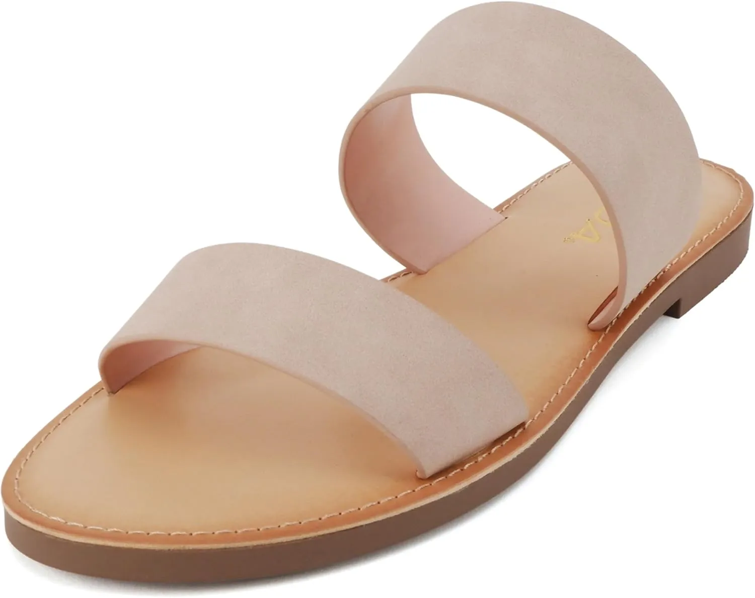 Soda Shoes Women Flip Flops Slippers Sandals Double Strap Slide Casual Bling Rhinestone Crystals AMONG-S