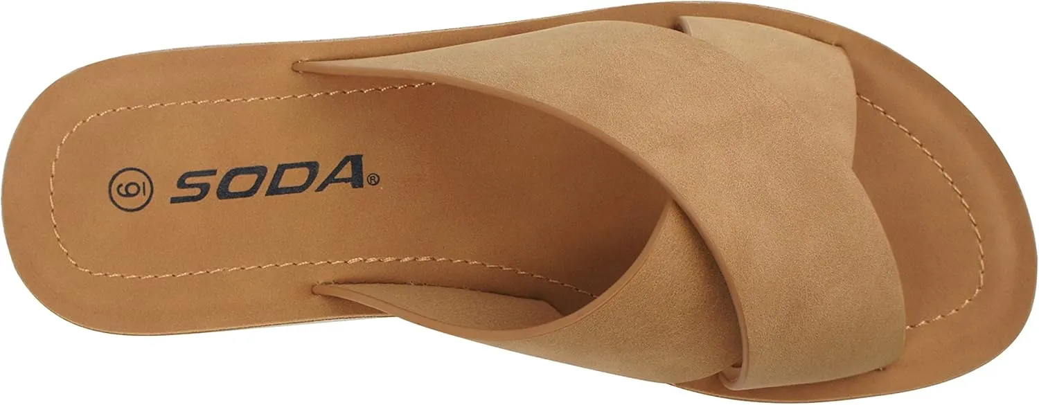 Soda Women's Casual Slip On Sandals