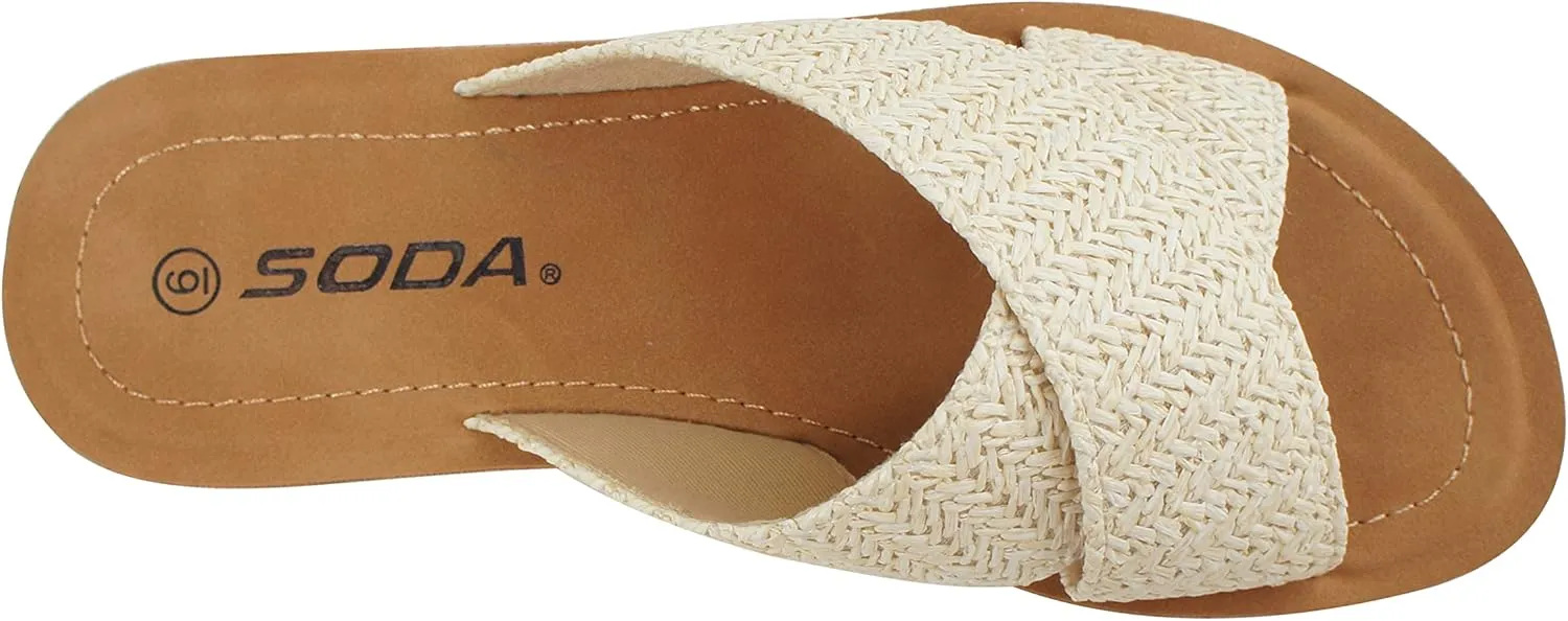 Soda Women's Casual Slip On Sandals