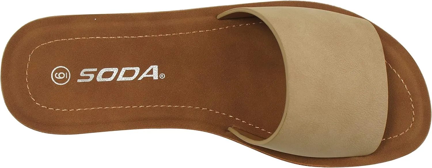 Soda Women's Casual Slip On Sandals