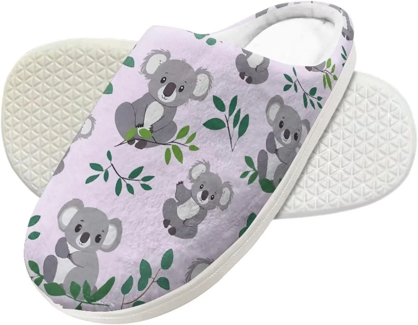 Soft Cozy Slippers for Girls Comfort Warm Home Shoes Cute Animals Print House Slippers Non Slip Plush Slippers Washable for Indoor Outdoor US 9-15