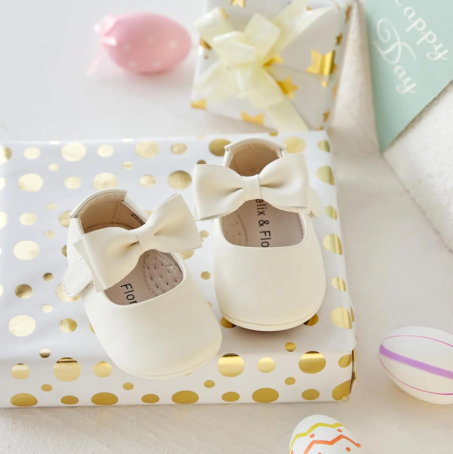 Soft Sole Baby Dress Shoes - Infant Baby Walking Shoes Moccasinss Rubber Sole Crib Shoes.