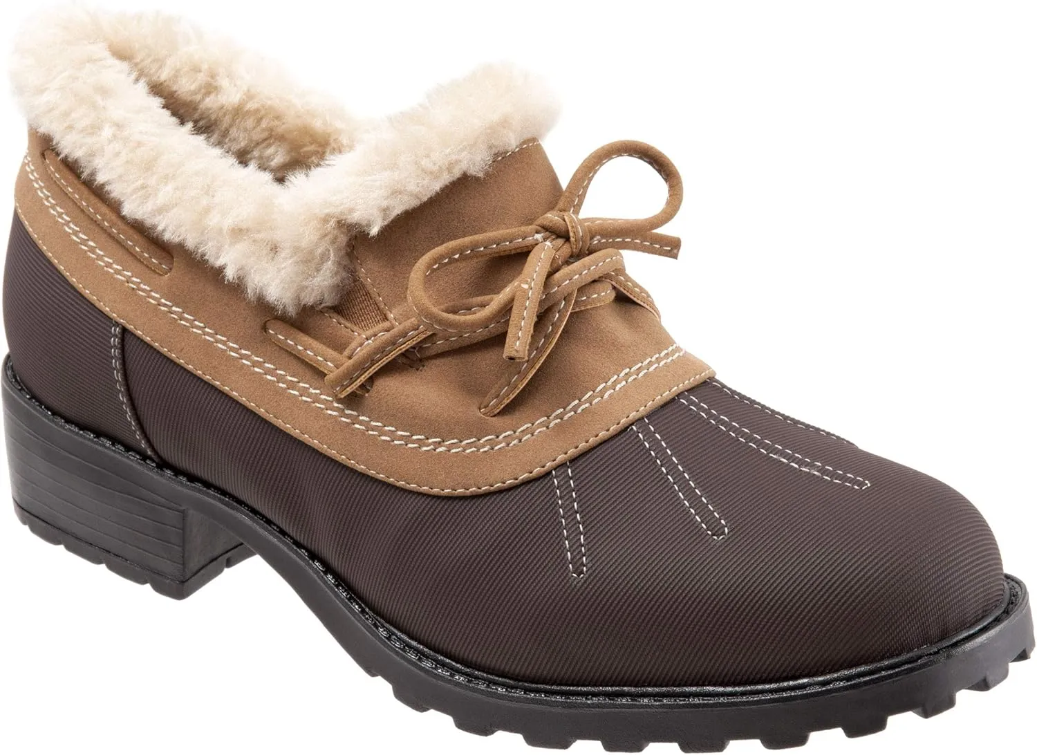 SoftWalk Women's Boot Ballet Flat, Dark Brown Chestnut, 8