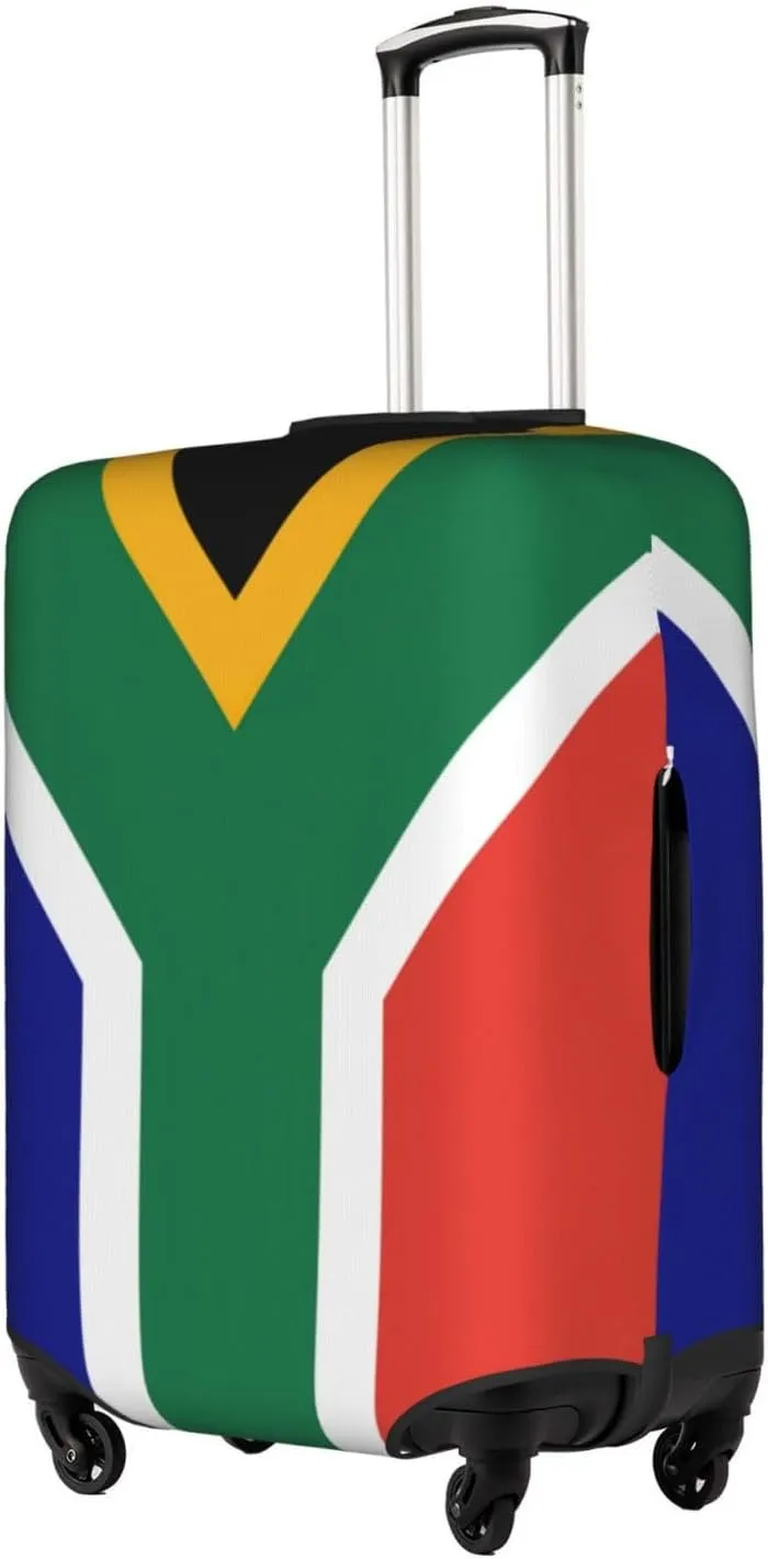 South African Flag Print Luggage Cover For Suitcases, Elastic Travel Bag For Luggage, Stylish Design