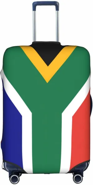 South African Flag Print Luggage Cover For Suitcases, Elastic Travel Bag For Luggage, Stylish Design