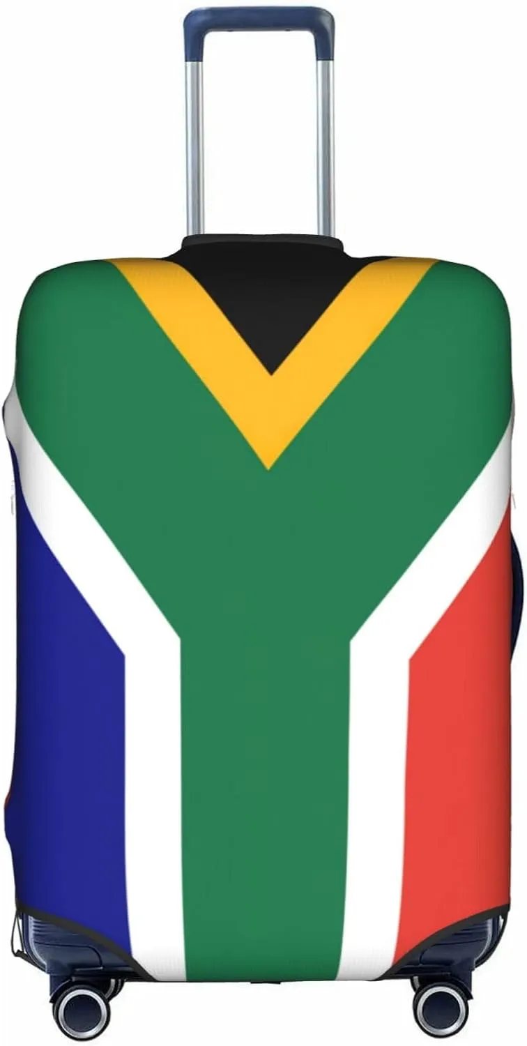 South African Flag Print Luggage Cover For Suitcases, Elastic Travel Bag For Luggage, Stylish Design