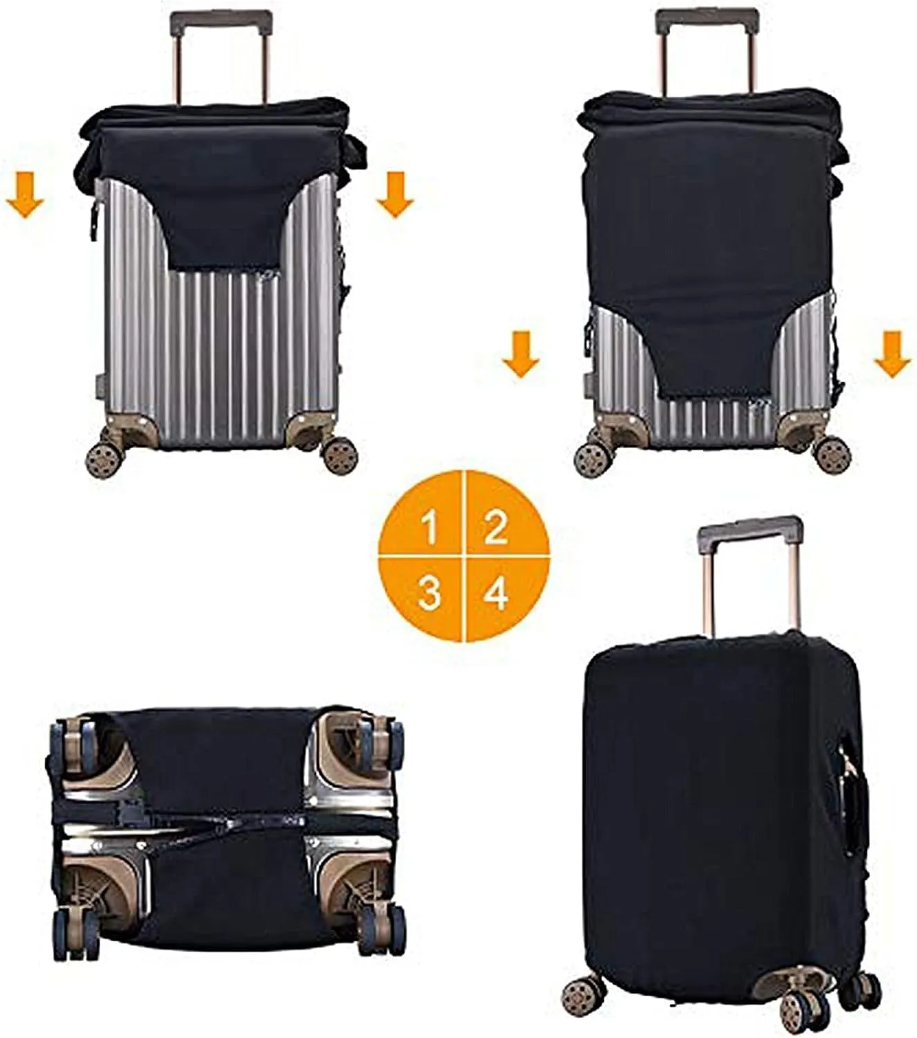 South African Flag Print Luggage Cover For Suitcases, Elastic Travel Bag For Luggage, Stylish Design