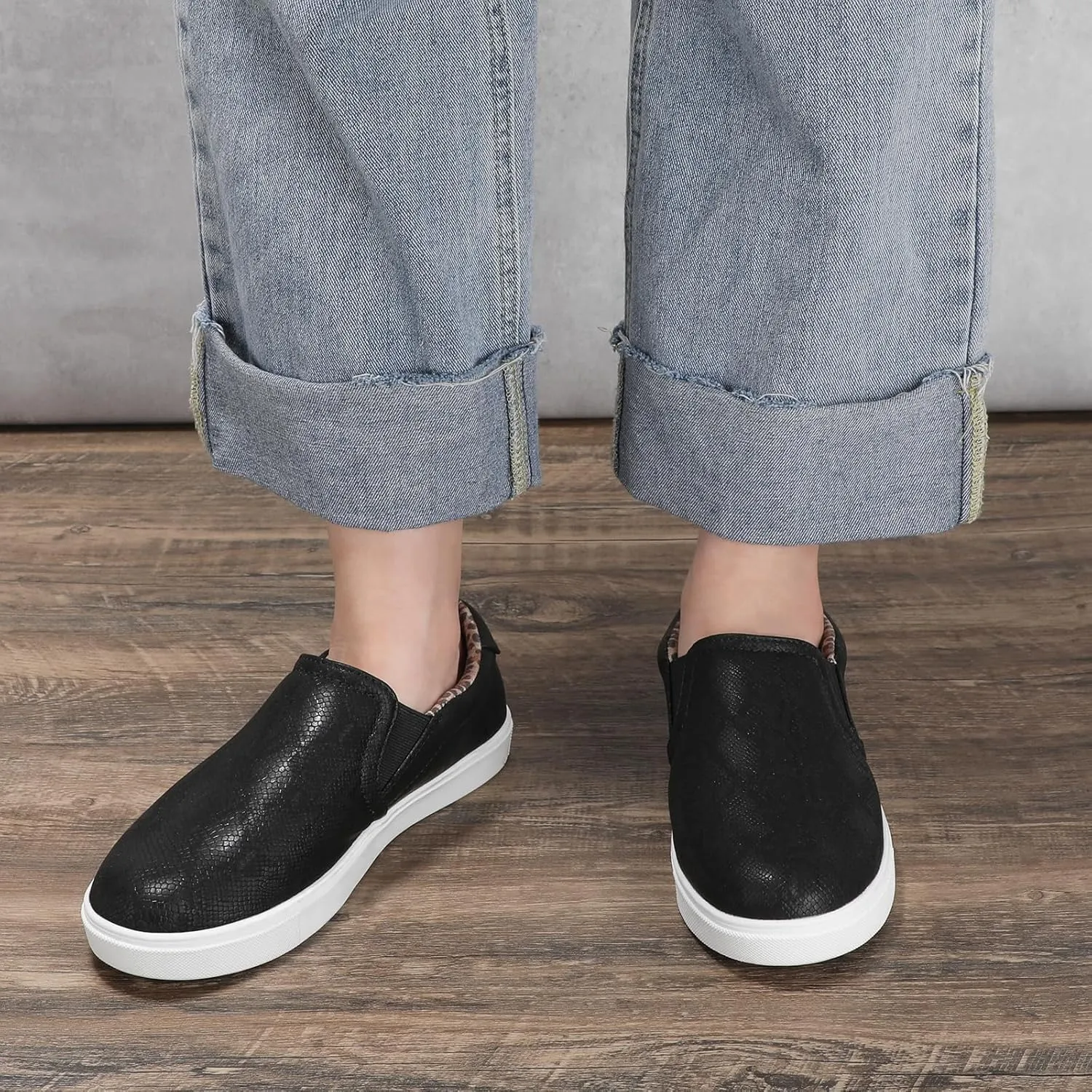 STQ Slip On Shoes for Women Comfort Fall Loafers Soft Business Casual Sneakers