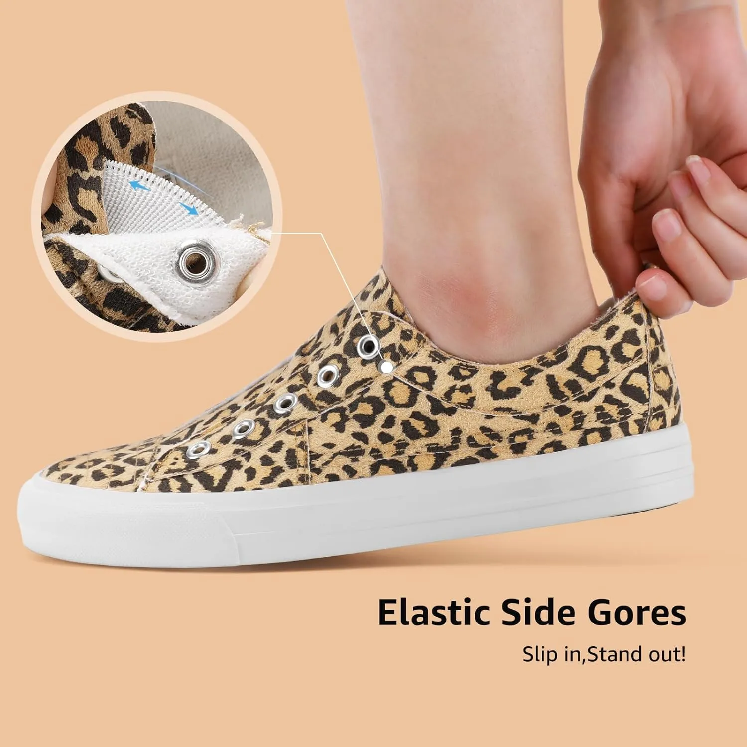 STQ Slip On Shoes Women Casual Canvas Sneakers