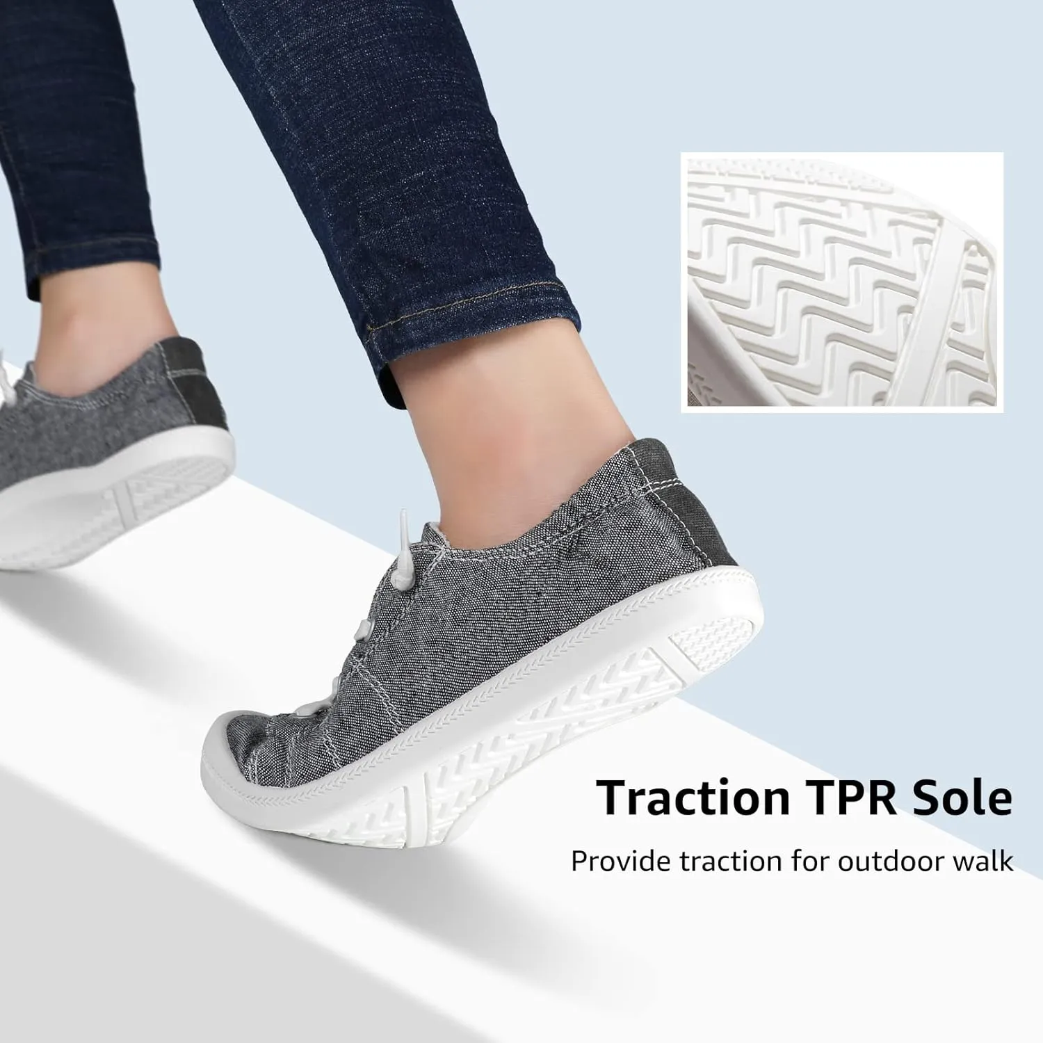 STQ Women Slip On Sneakers, Comfortable Casual Canvas Shoes