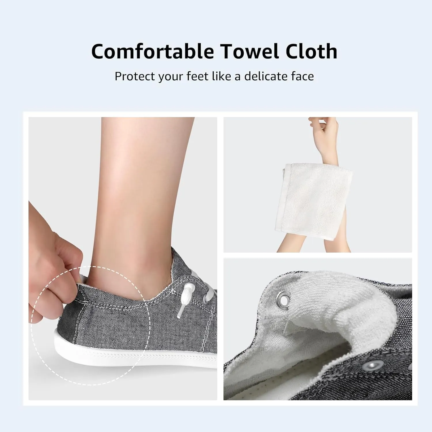 STQ Women Slip On Sneakers, Comfortable Casual Canvas Shoes