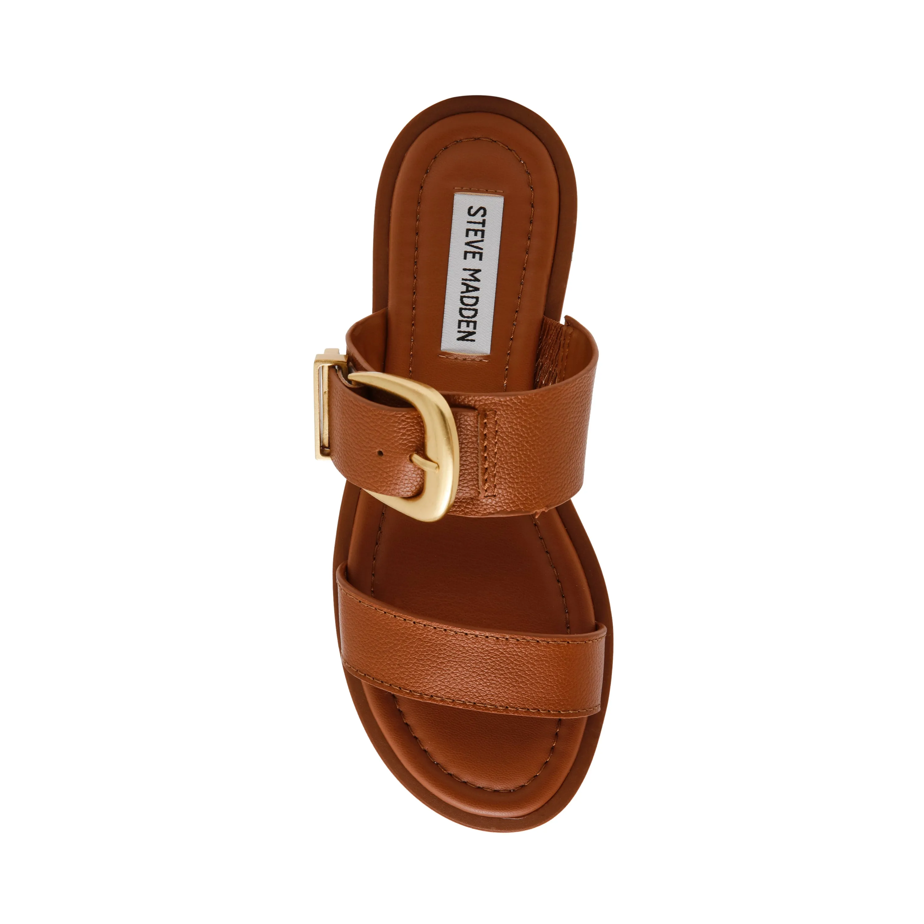 STRIDER COGNAC LEATHER SANDALS