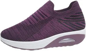 Super Soft Women's Walking Shoes, Mesh Slip On Air Cushion Lady Girls Modern Easy Shoes