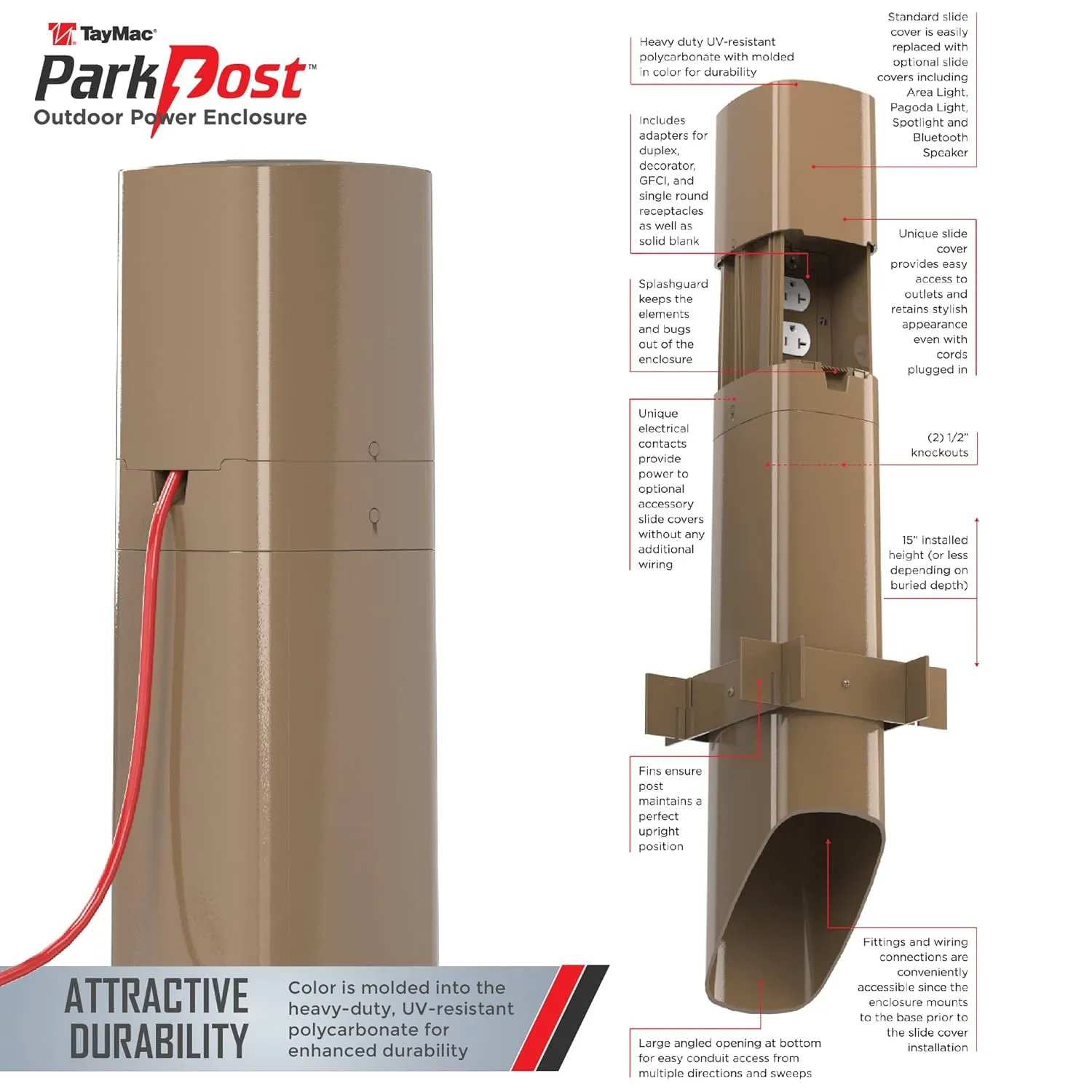 TayMac PP55Z ParkPost Outdoor Power Enclosure