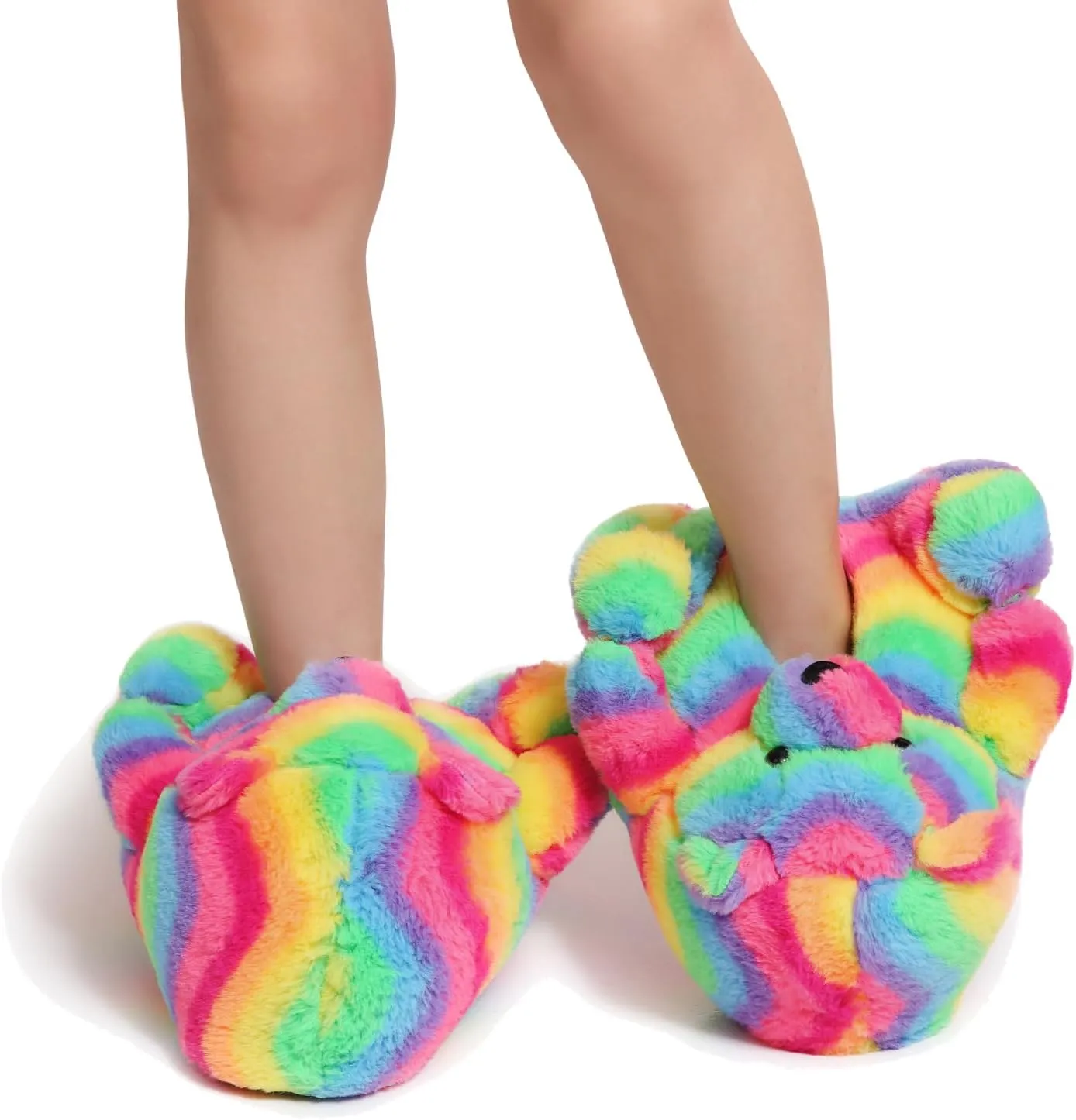 Teddy Bears Slippers For Women Fluffy Shoe Cute House Animal Slippers Fuzzy Cartoon Character Mama Bear Sneaker Slippers Christmas Valentine Birthday Gifts
