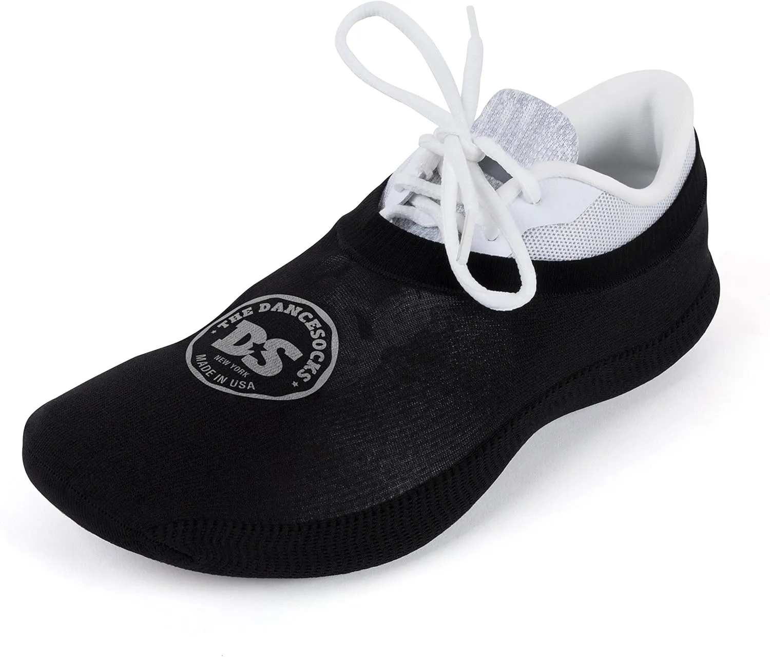 THE DANCESOCKS Carpet, Made in USA Original Over Sneaker Socks for Dance (1 pair - black)
