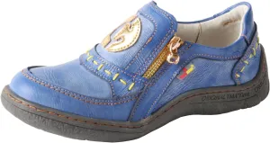TMA EYES Women's Non-Slip Leather Casual Slip On Comfort Walking Flat Shoes