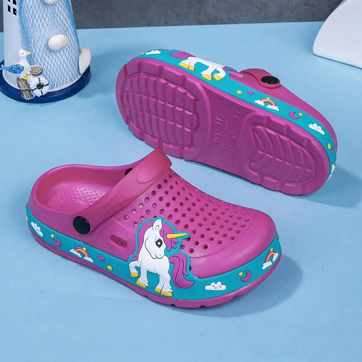 Toddler Boys Girls Buckle Sandals Comfort Close Toe Sandal,Slipper for Kid with Adjustable Heel strap