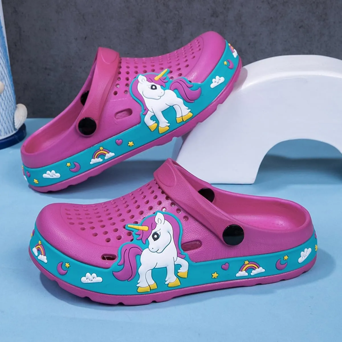 Toddler Boys Girls Buckle Sandals Comfort Close Toe Sandal,Slipper for Kid with Adjustable Heel strap