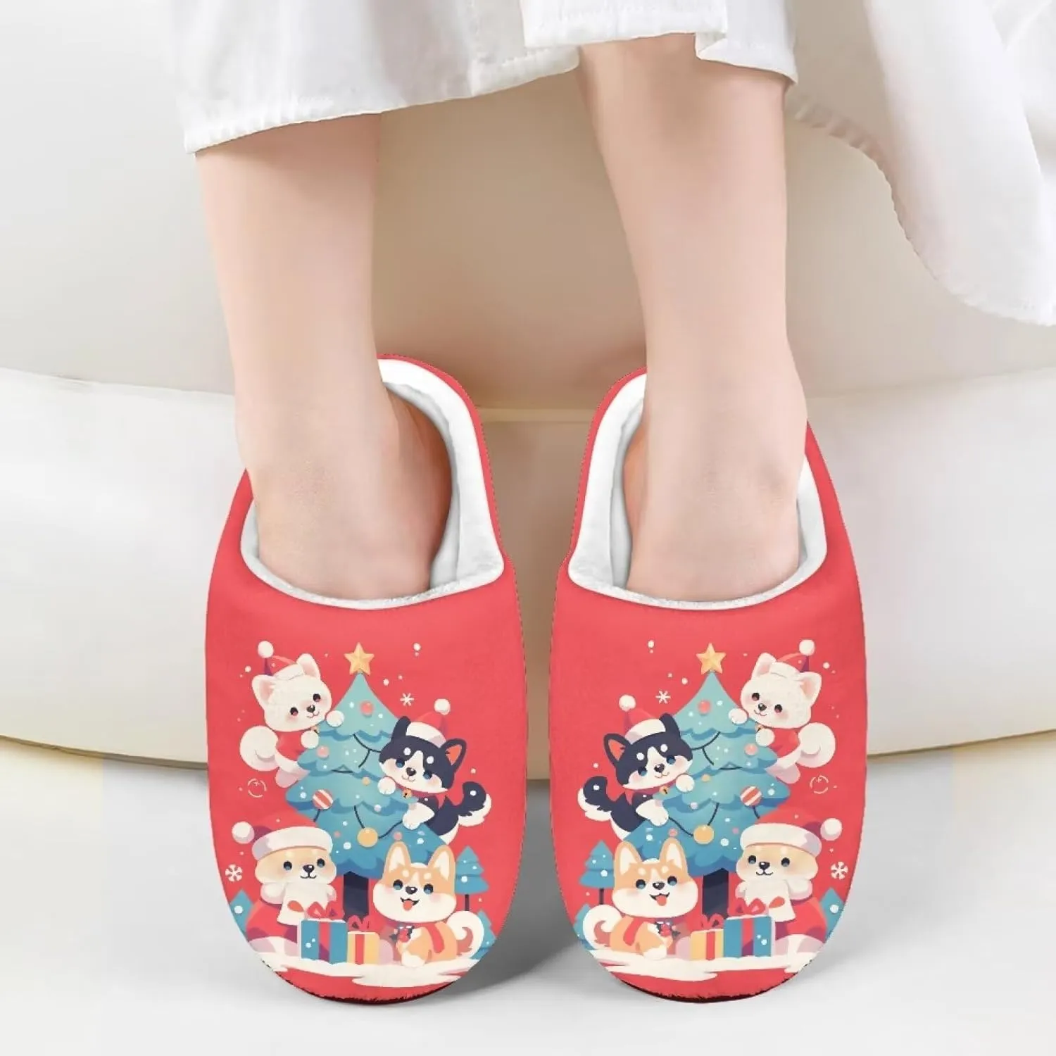 Toddler Cat Slippers, Non-Slip, Soft, Plush, Winter, US Toddler Size, Unisex, Children, Slippers