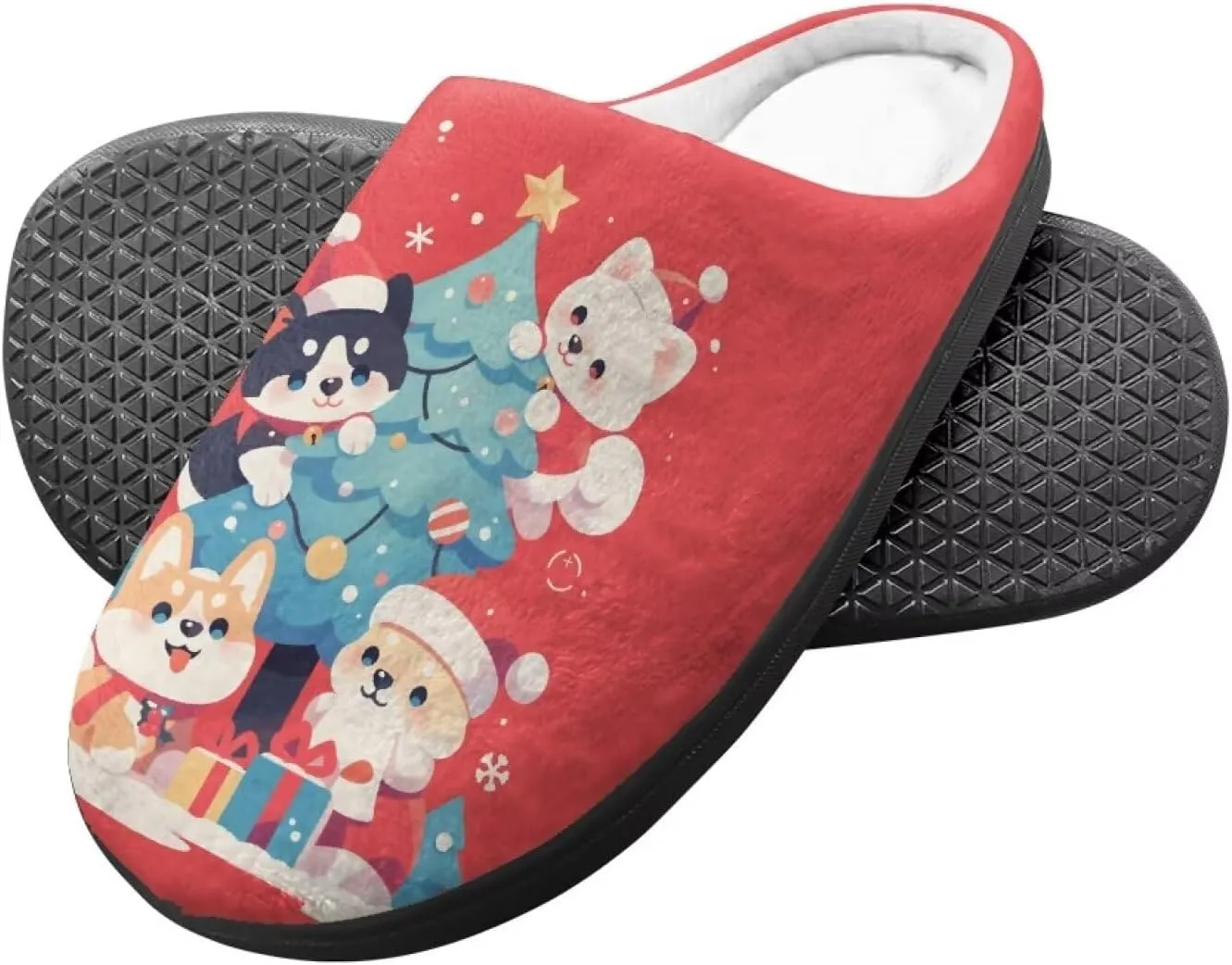 Toddler Cat Slippers, Non-Slip, Soft, Plush, Winter, US Toddler Size, Unisex, Children, Slippers