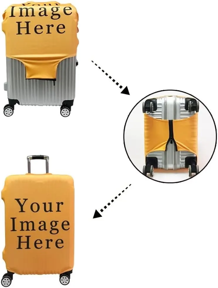TODIYADDU Artistic Flowers Clear Suitcase Cover for Luggage with Concealed Zipper Machine Washable Uprights Trolley Case Protector Covers Soft Luggage Covers for Suitcase, L